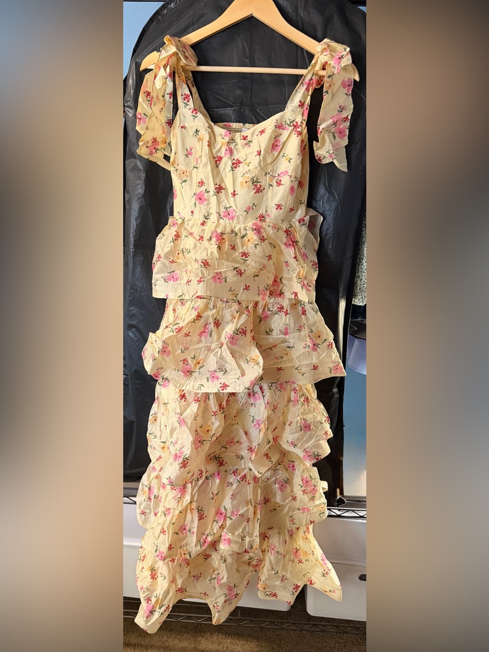 BNWT & Other Stories Yellow Floral Tiered Ruffle Maxi Dress - Picture 1 of 9